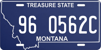 MT license plate 960562C