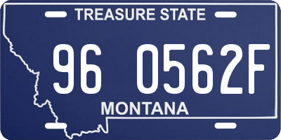 MT license plate 960562F