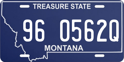 MT license plate 960562Q