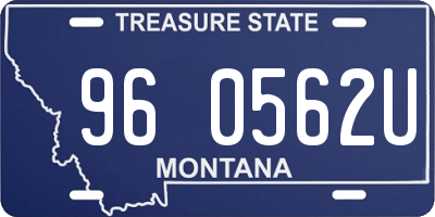 MT license plate 960562U