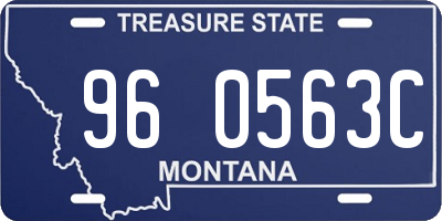 MT license plate 960563C