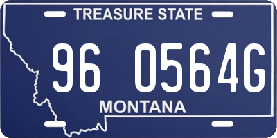 MT license plate 960564G