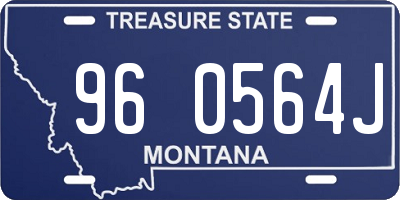 MT license plate 960564J