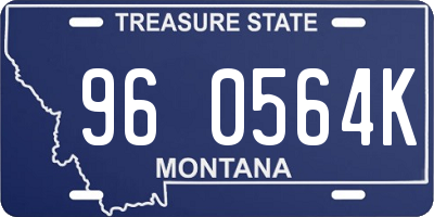 MT license plate 960564K
