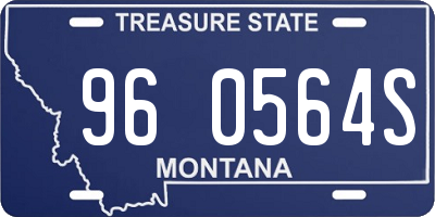 MT license plate 960564S
