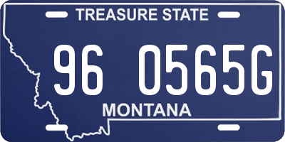 MT license plate 960565G