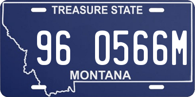 MT license plate 960566M