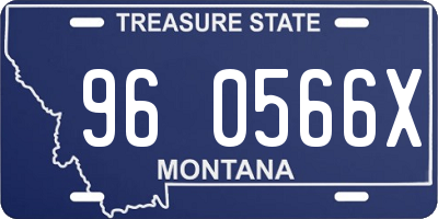 MT license plate 960566X