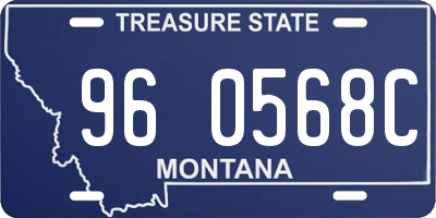 MT license plate 960568C