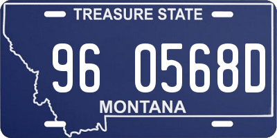 MT license plate 960568D