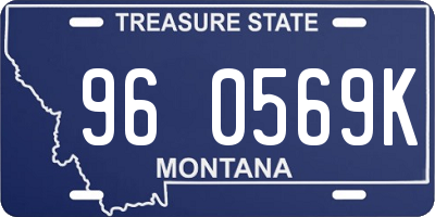 MT license plate 960569K