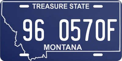 MT license plate 960570F
