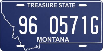 MT license plate 960571G