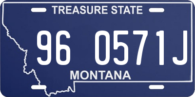 MT license plate 960571J