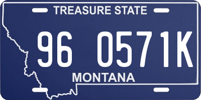 MT license plate 960571K