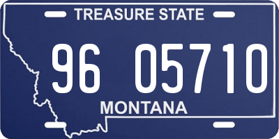 MT license plate 960571O