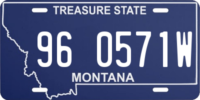 MT license plate 960571W