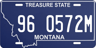 MT license plate 960572M