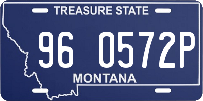 MT license plate 960572P