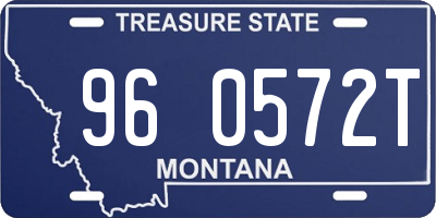 MT license plate 960572T