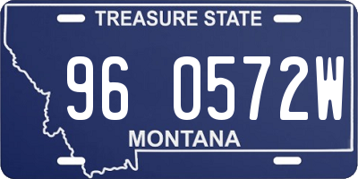 MT license plate 960572W