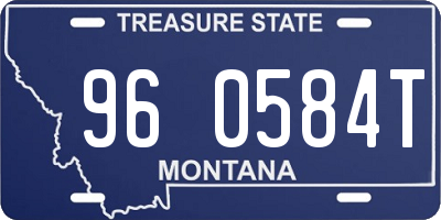 MT license plate 960584T