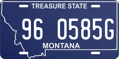 MT license plate 960585G