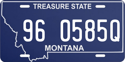 MT license plate 960585Q