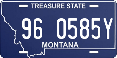 MT license plate 960585Y