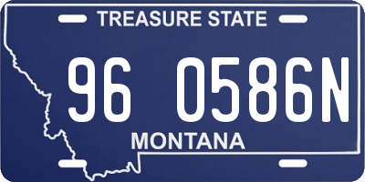 MT license plate 960586N