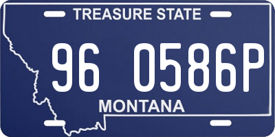 MT license plate 960586P