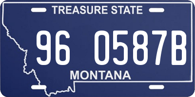 MT license plate 960587B