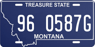 MT license plate 960587G