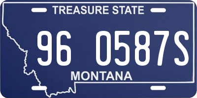 MT license plate 960587S