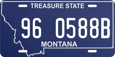 MT license plate 960588B