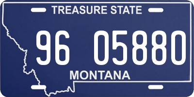 MT license plate 960588O