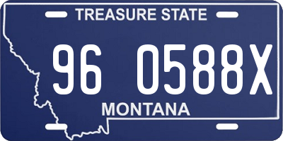 MT license plate 960588X