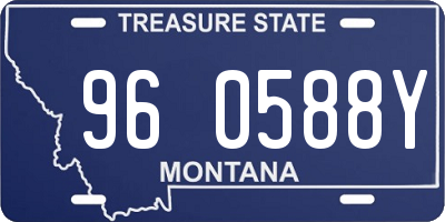 MT license plate 960588Y