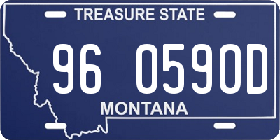 MT license plate 960590D