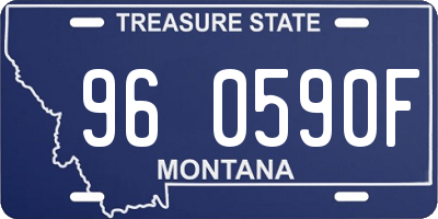 MT license plate 960590F