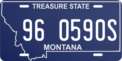 MT license plate 960590S