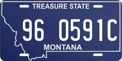 MT license plate 960591C