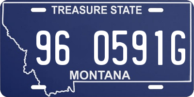 MT license plate 960591G