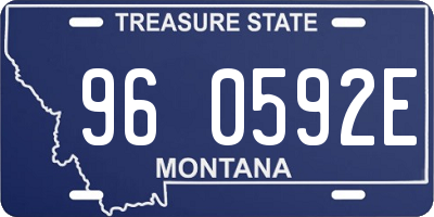 MT license plate 960592E