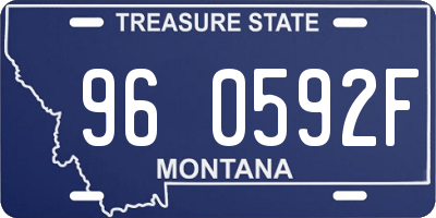 MT license plate 960592F