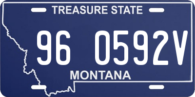 MT license plate 960592V