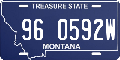 MT license plate 960592W