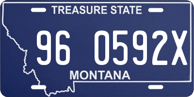 MT license plate 960592X
