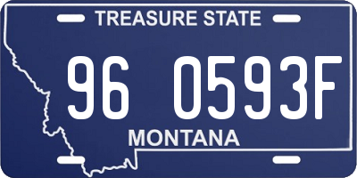 MT license plate 960593F