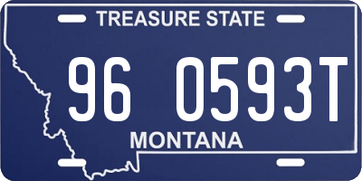MT license plate 960593T